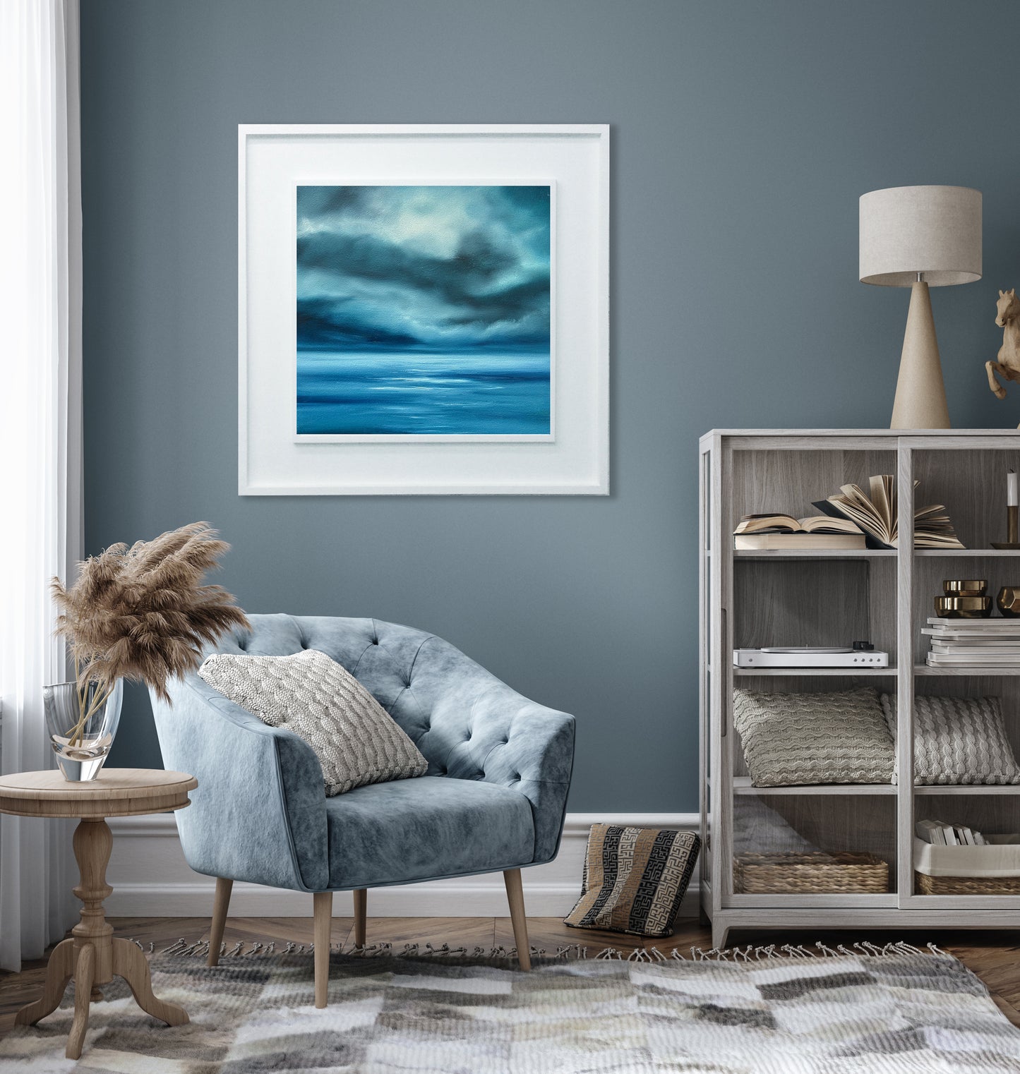 Blue Beyond- Original Painting by Magda Malak - Magda Malak Art