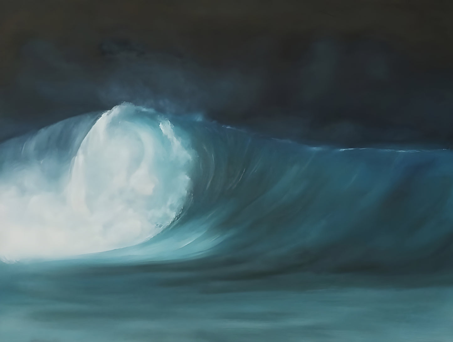 Rise- Original Atmospheric Realism Seascape Fine Art by Magda Malak - Magda Malak Art