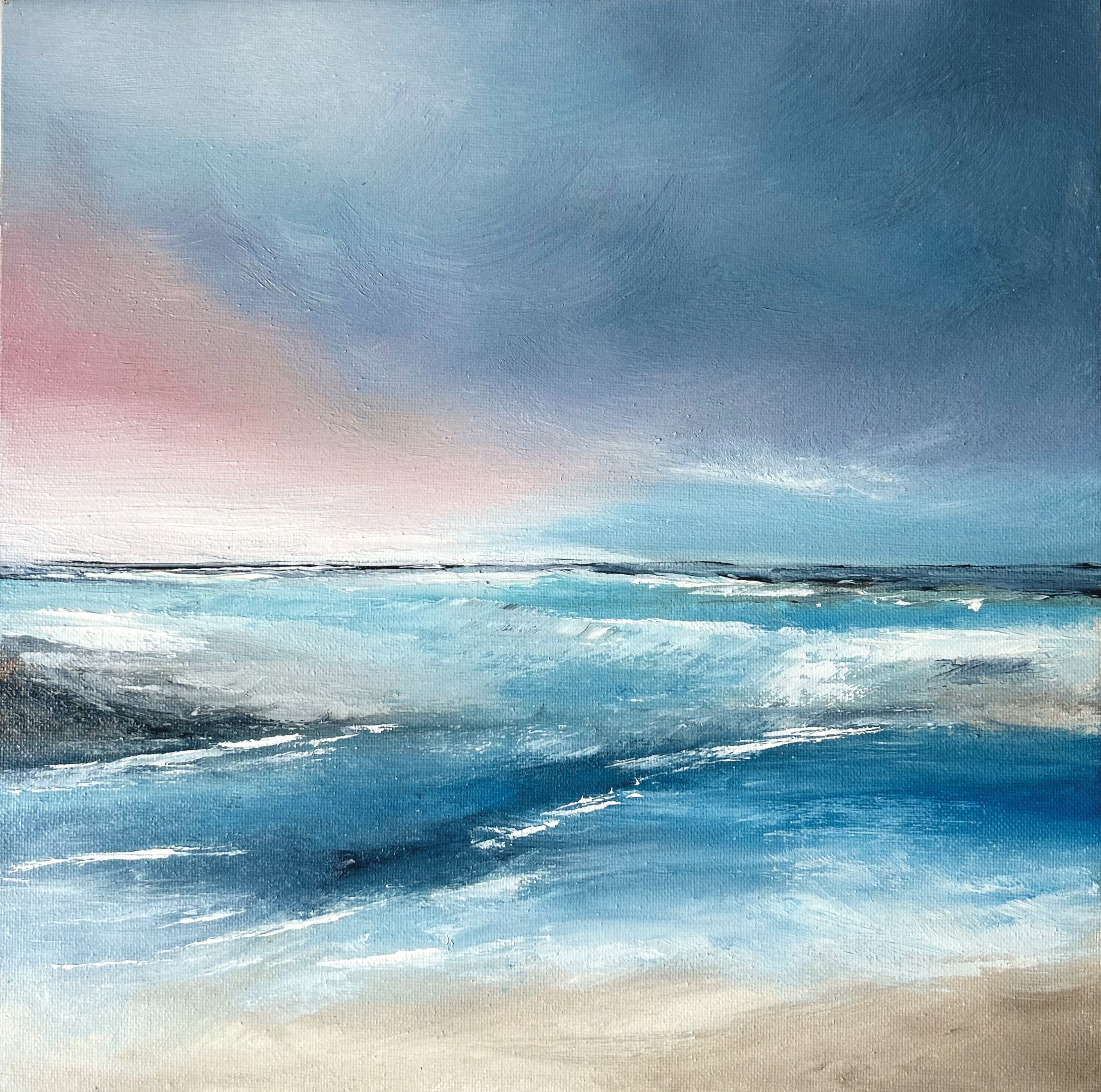 Crimson Glimpses - Original Painting by Magda Malak- - Magda Malak Art