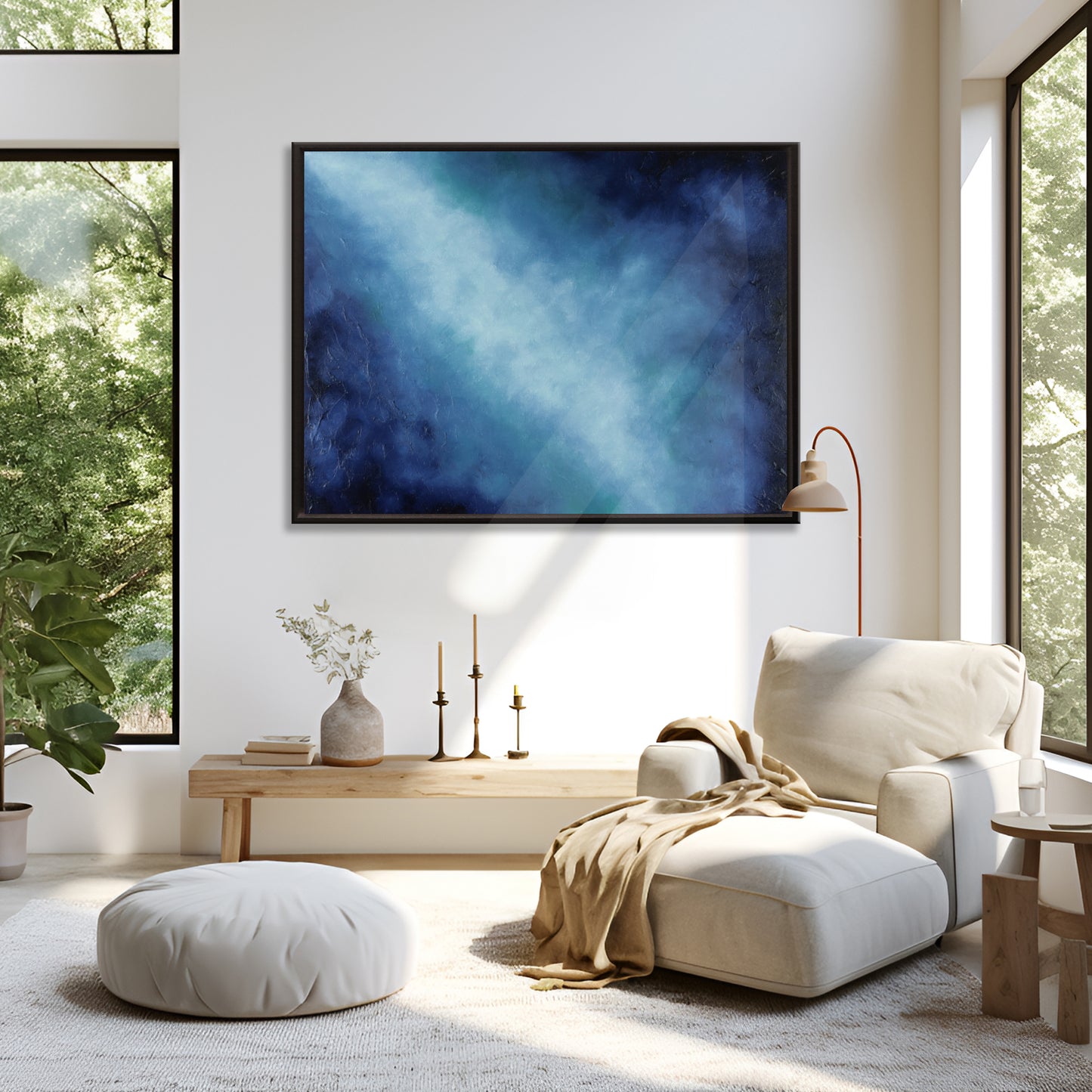 Light of Tranquility- Original Abstract Painting by Magda Malak - Magda Malak Art