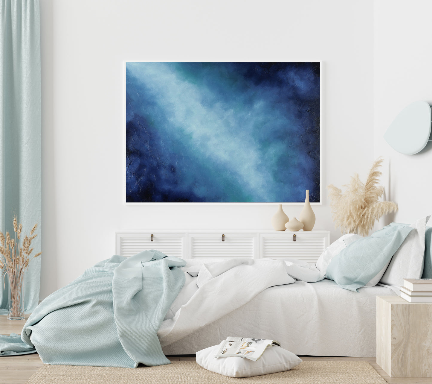 Light of Tranquility- Original Abstract Painting by Magda Malak - Magda Malak Art