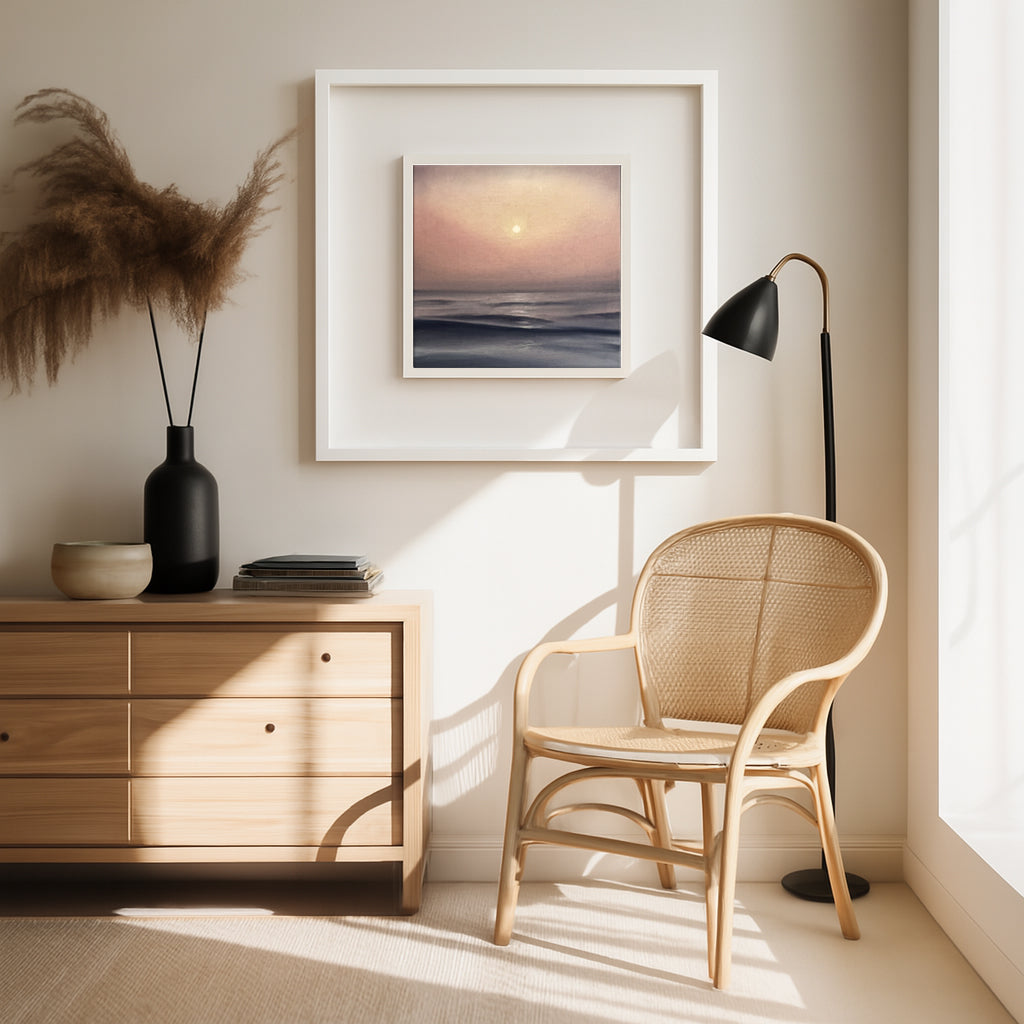 Modern_Contemporary_Seascape_Fine_Art_oil_painting_by_magda_malak_the Solstice Glow