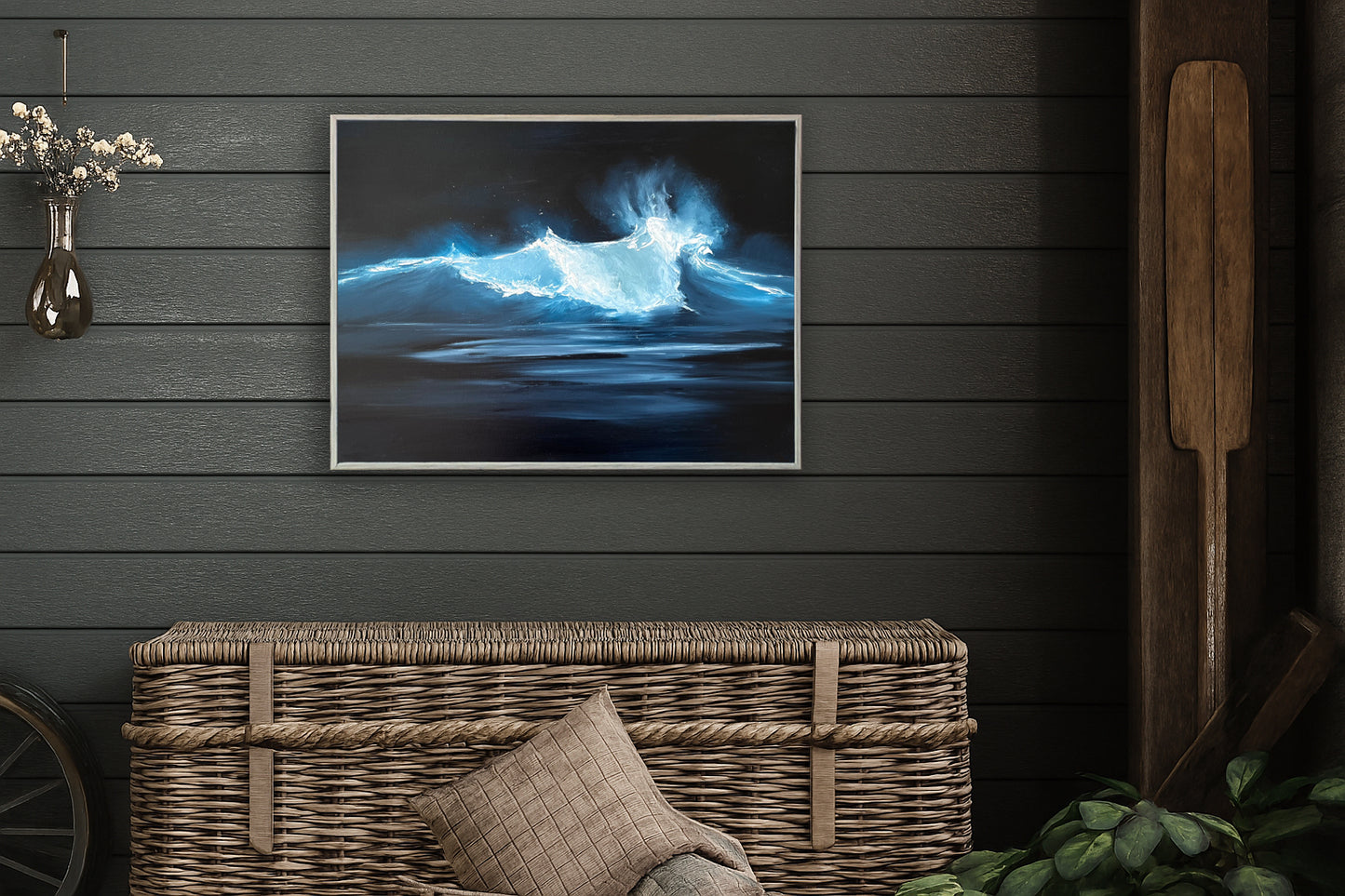 Modern_Contemporary_Seascape_Fine_Art_oil painting quiet surge by magda malak