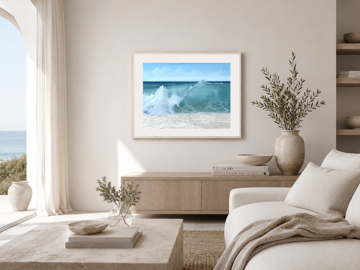 Edge of Surrender limited edition fine art print displayed in a contemporary interior