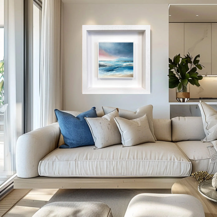 Crimson Glimpses - Original Painting by Magda Malak- - Magda Malak Art