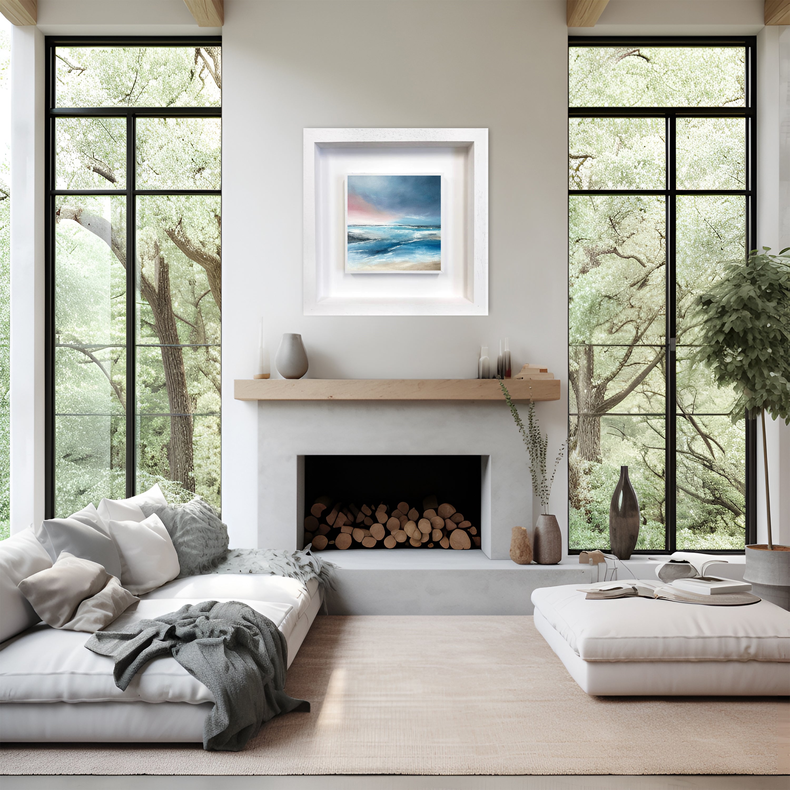 Crimson Glimpses - Original Painting by Magda Malak- - Magda Malak Art