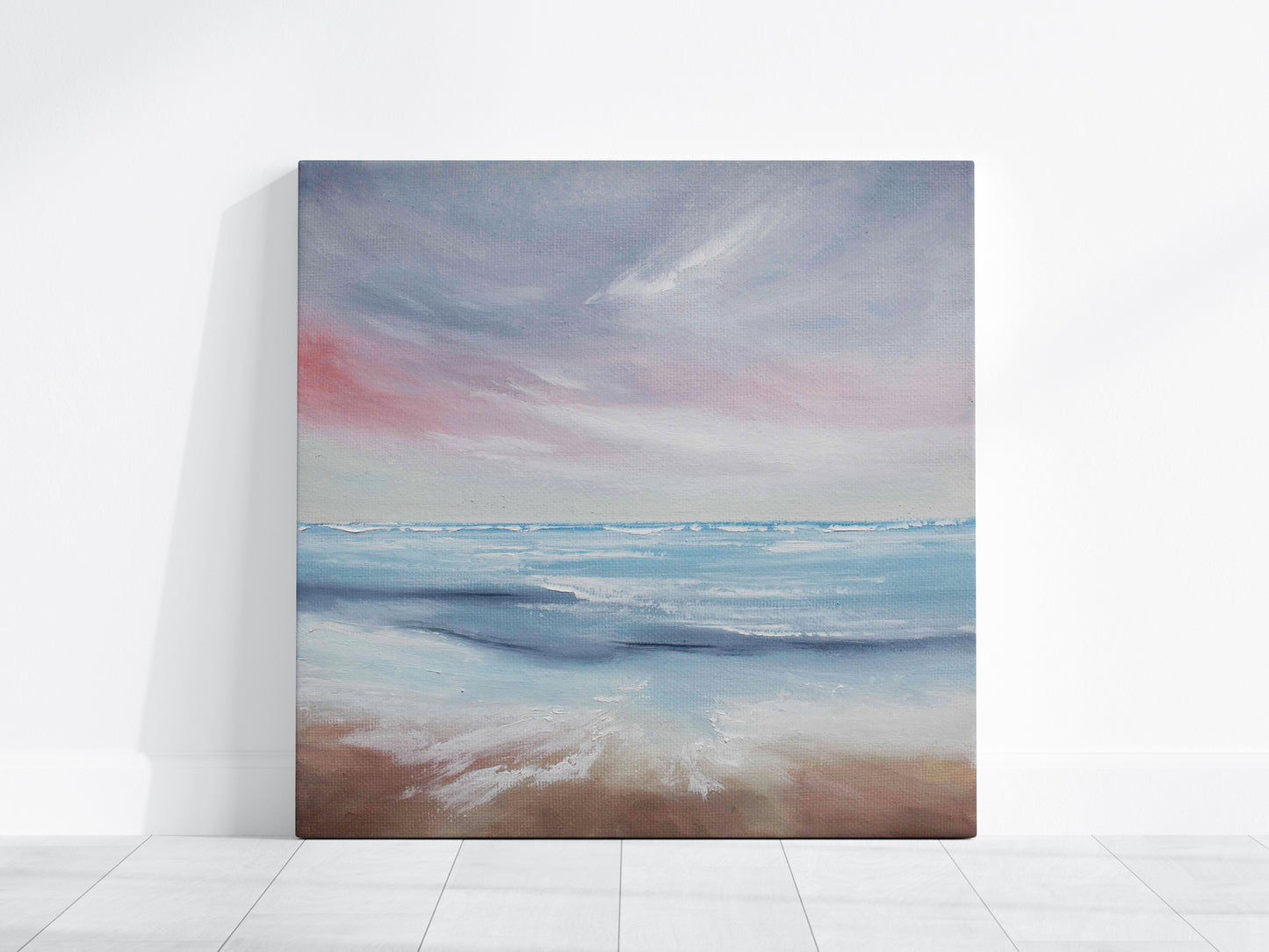 Come to Shore Original Oil Seascape Framed Canvas Wall Art