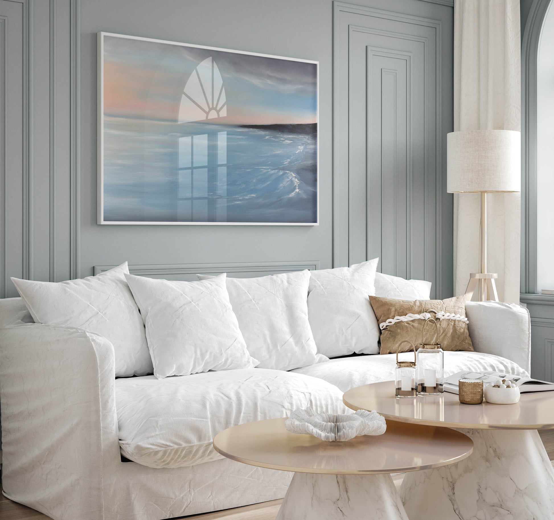 Solitude Seascape Fine Art Canvas Print - Magda Malak Art