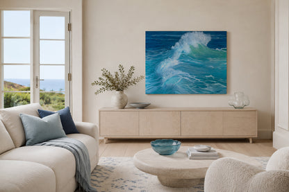 A Beautiful Reckoning, original oil seascape painting by Magda Malak