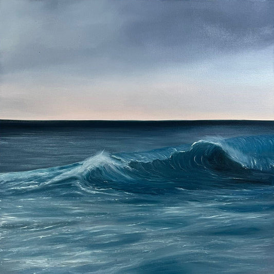 New Dawn- Original Contemporary Seascape Oil Painting - Magda Malak Art