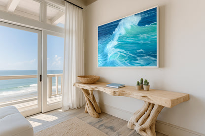 A Beautiful Reckoning, original oil seascape painting by Magda Malak