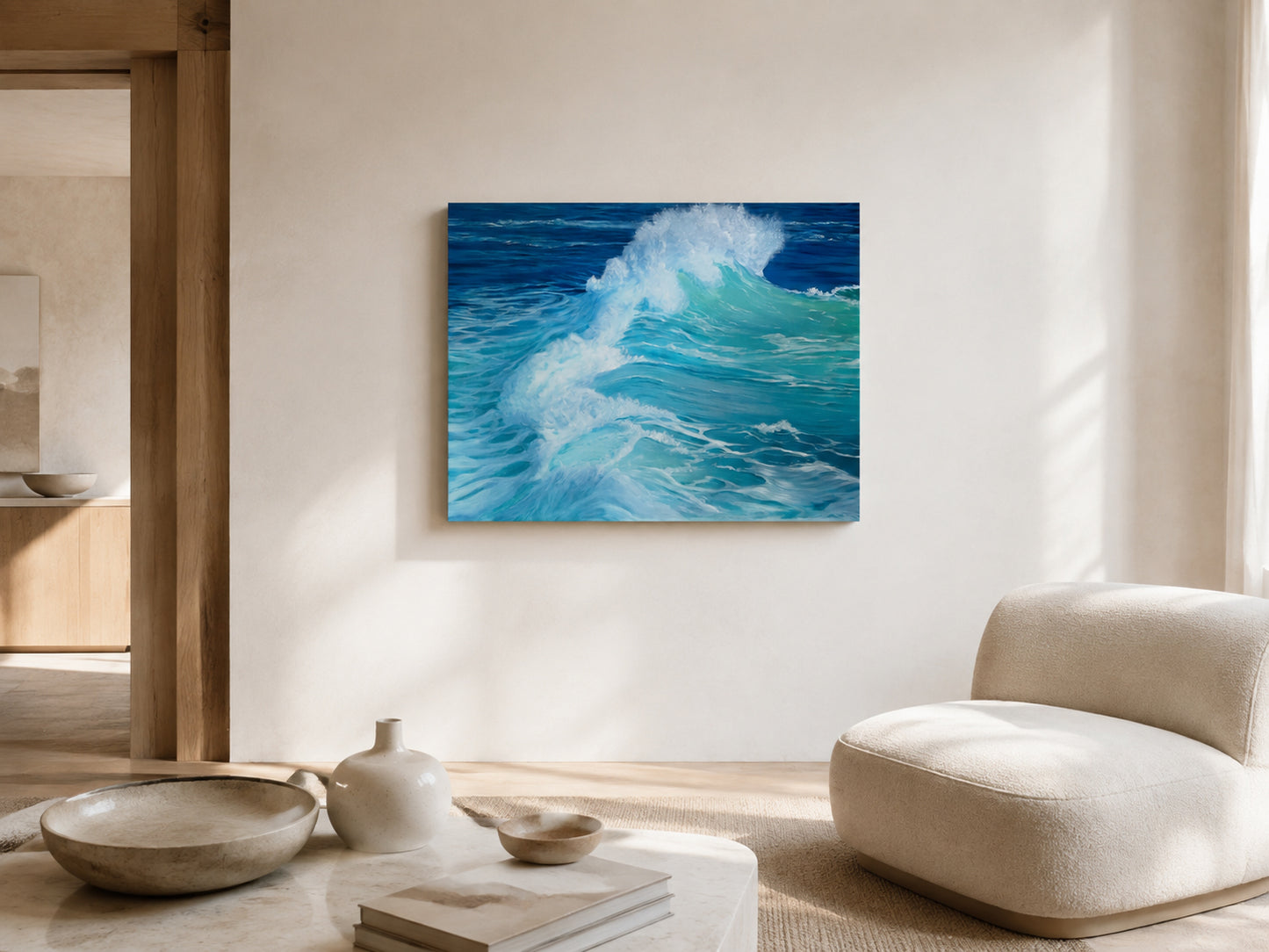 A Beautiful Reckoning, original oil seascape painting by Magda Malak