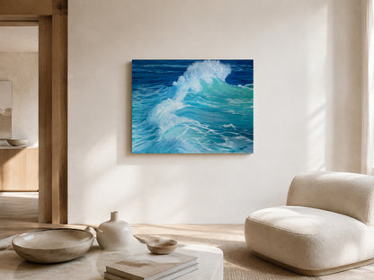 A Beautiful Reckoning, original oil seascape painting by Magda Malak