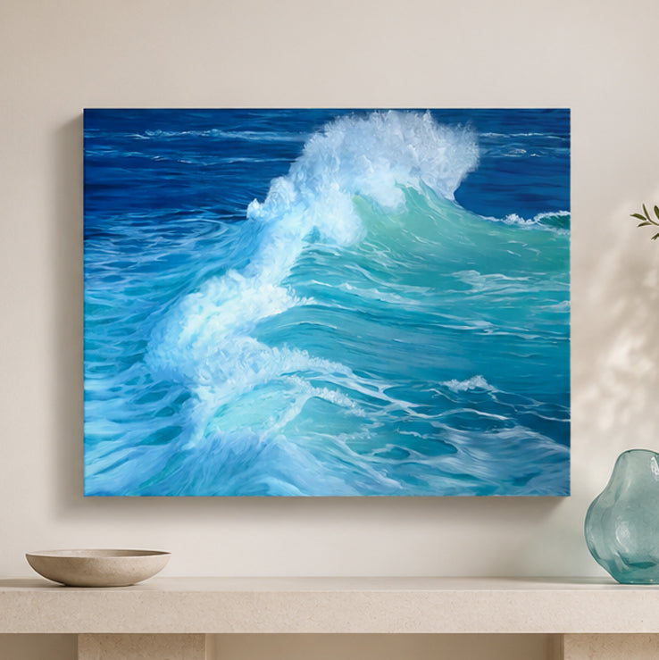 A Beautiful Reckoning, original oil seascape painting by Magda Malak