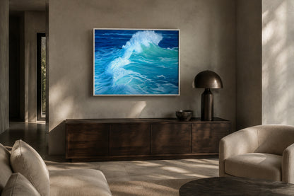 A Beautiful Reckoning, original oil seascape painting by Magda Malak