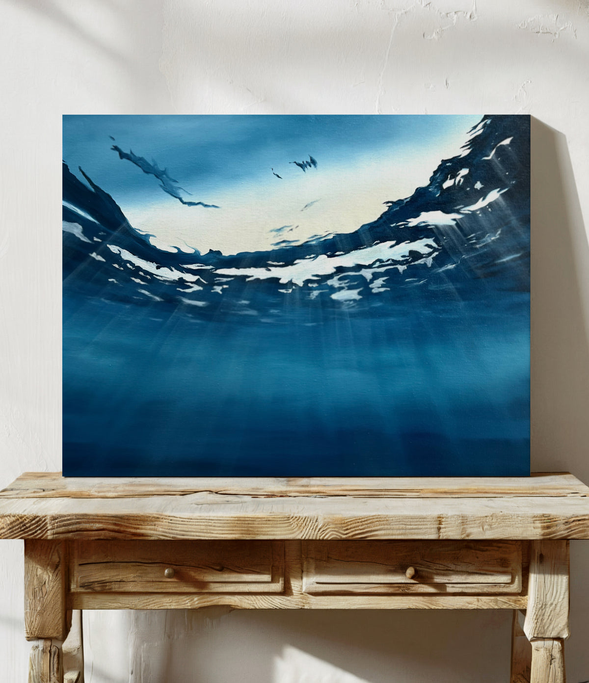 Ascent, original oil seascape painting by Magda Malak