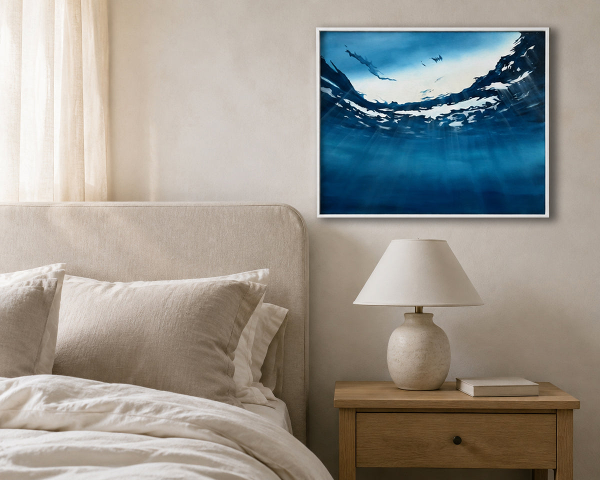 Ascent, original oil seascape painting by Magda Malak