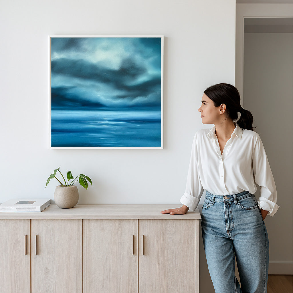 The Blue Beyond- Fine Art Abstract Seascape Canvas Print