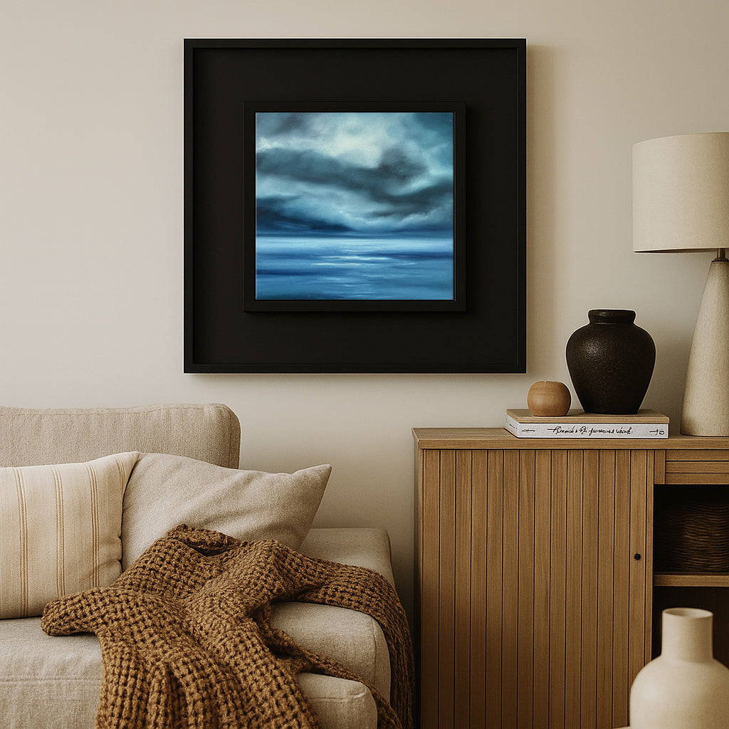 Blue Beyond- Original Abstract Seascape Fine Art by Magda Malak