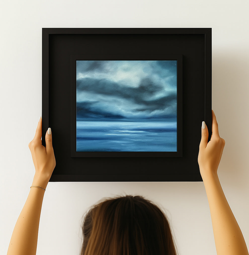 Blue Beyond- Original Abstract Seascape Fine Art by Magda Malak