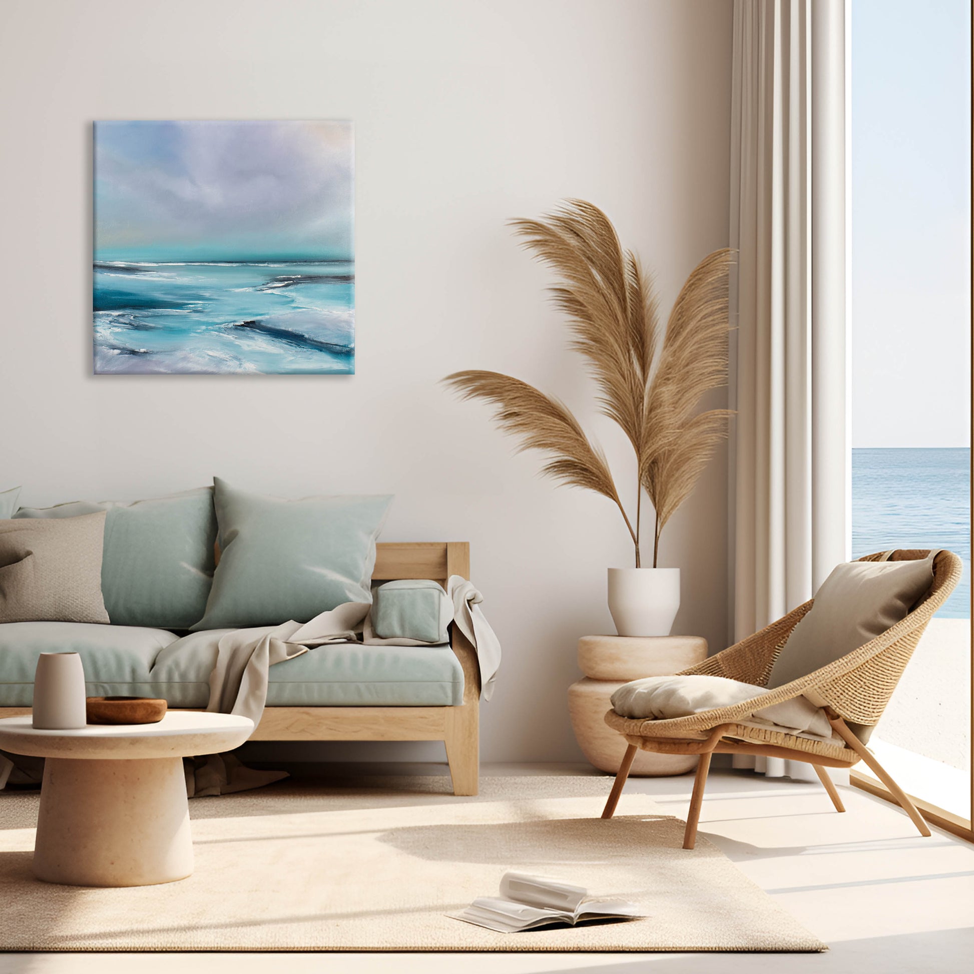 Stillness Seascape Fine Art Canvas Print - Magda Malak Art