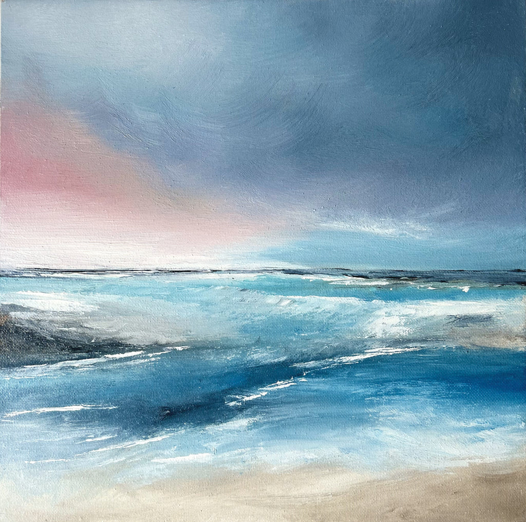 Crimson Glimpses - Original Painting by Magda Malak- - Magda Malak Art