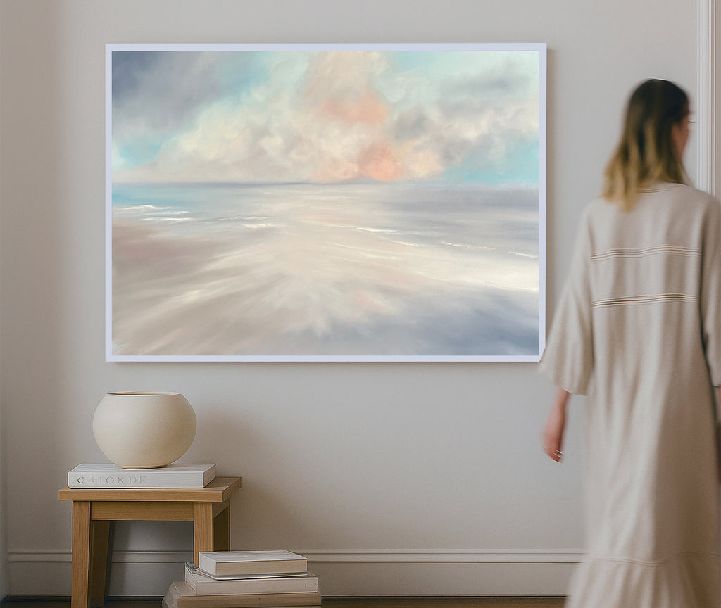 Ethereal Dreams- Original Atmospheric Realism Seascape Fine Art by Magda Malak