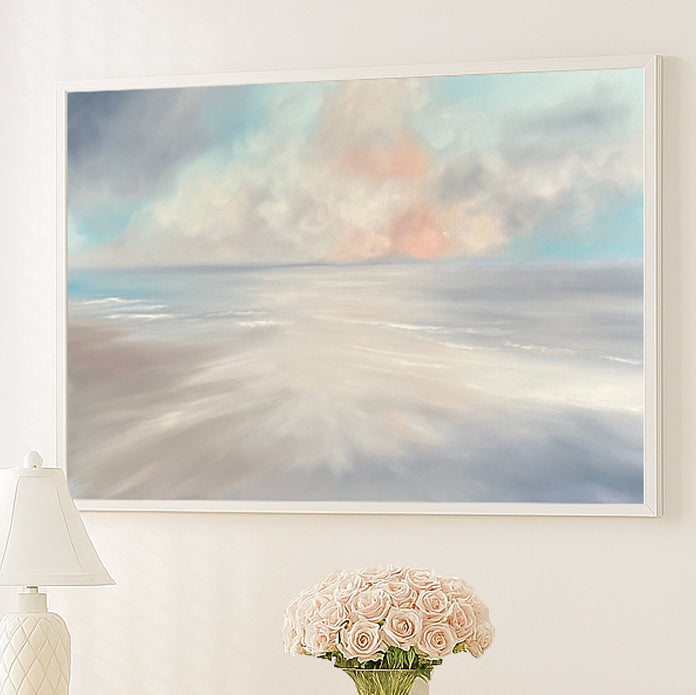Ethereal Dreams- Original Atmospheric Realism Seascape Fine Art by Magda Malak