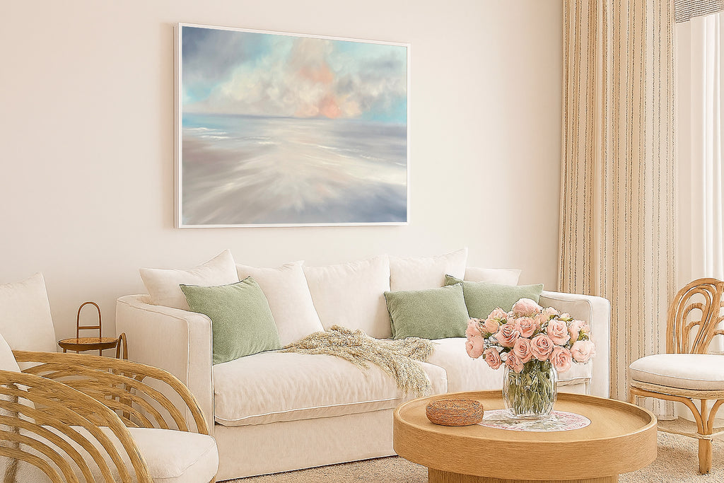 Ethereal Dreams- Original Atmospheric Realism Seascape Fine Art by Magda Malak