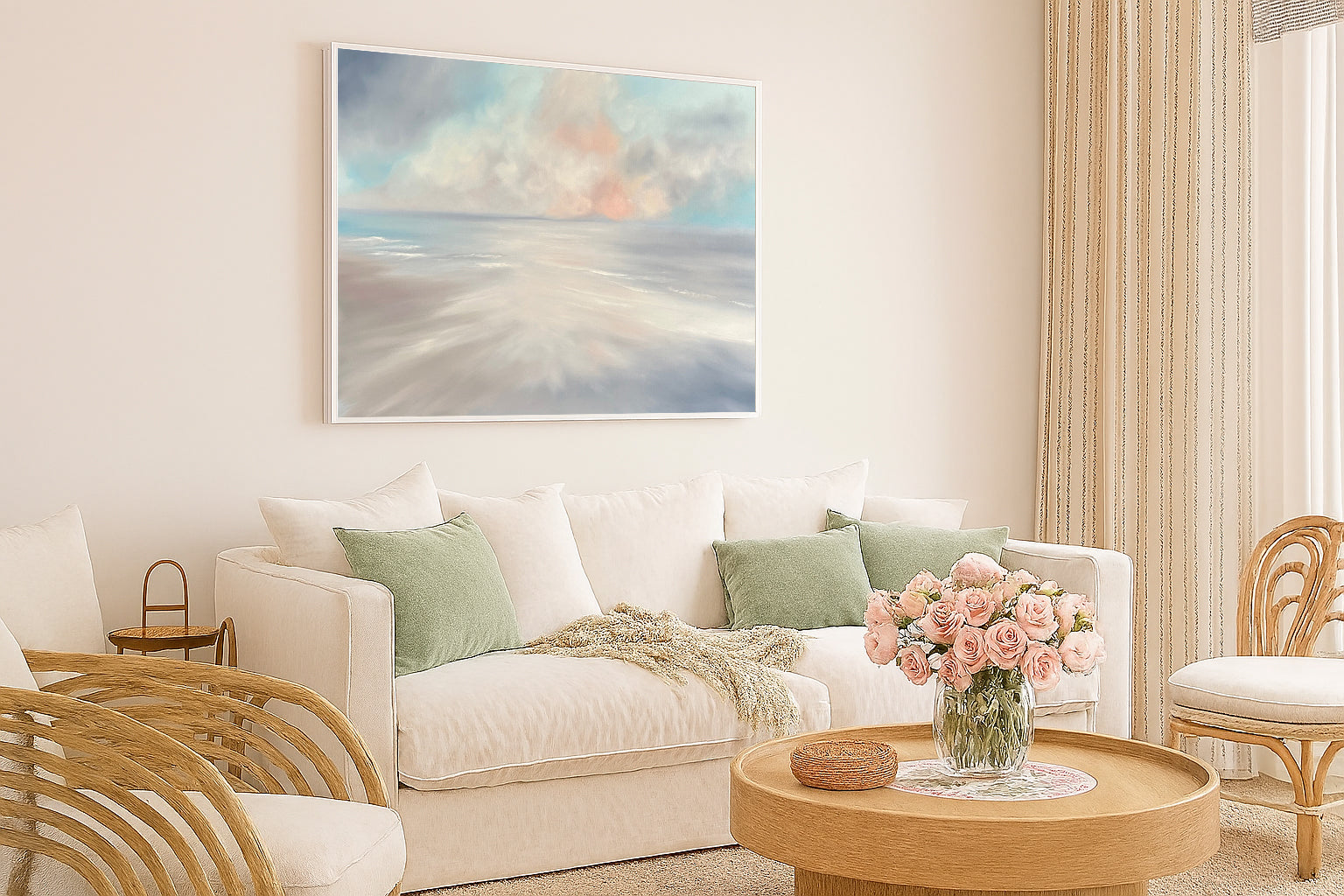 Ethereal Dreams- Original Atmospheric Realism Seascape Fine Art by Magda Malak