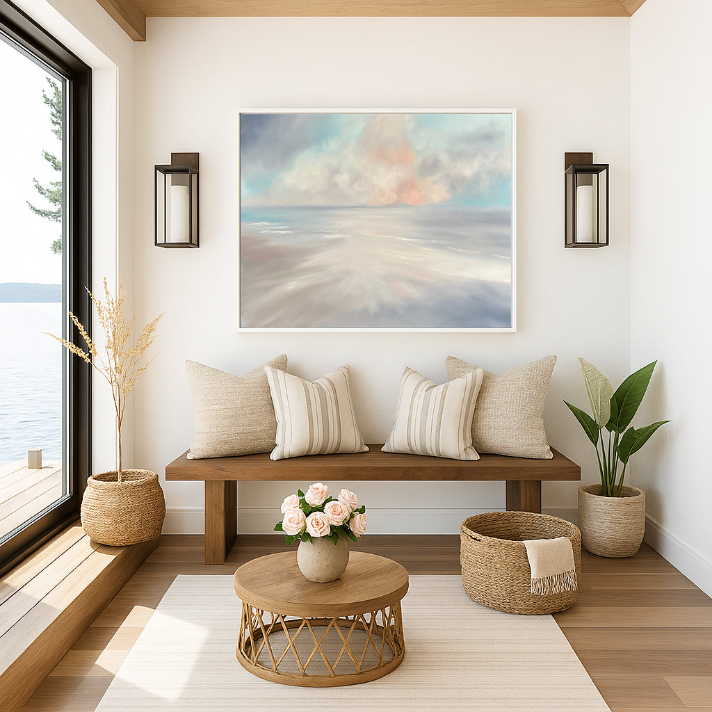 Ethereal Dreams- Original Atmospheric Realism Seascape Fine Art by Magda Malak