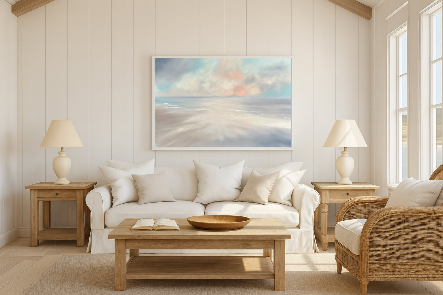 Ethereal Dreams- Original Atmospheric Realism Seascape Fine Art by Magda Malak