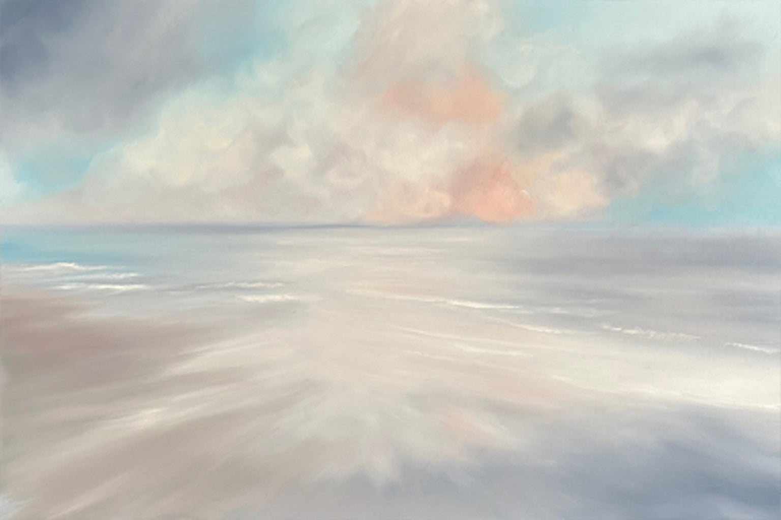 Ethereal Dreams- Original Atmospheric Realism Seascape Fine Art by Magda Malak
