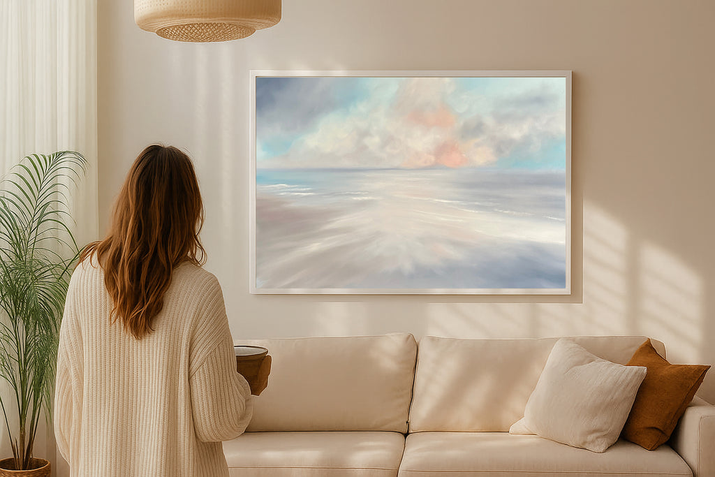 Ethereal Dreams- Original Atmospheric Realism Seascape Fine Art by Magda Malak