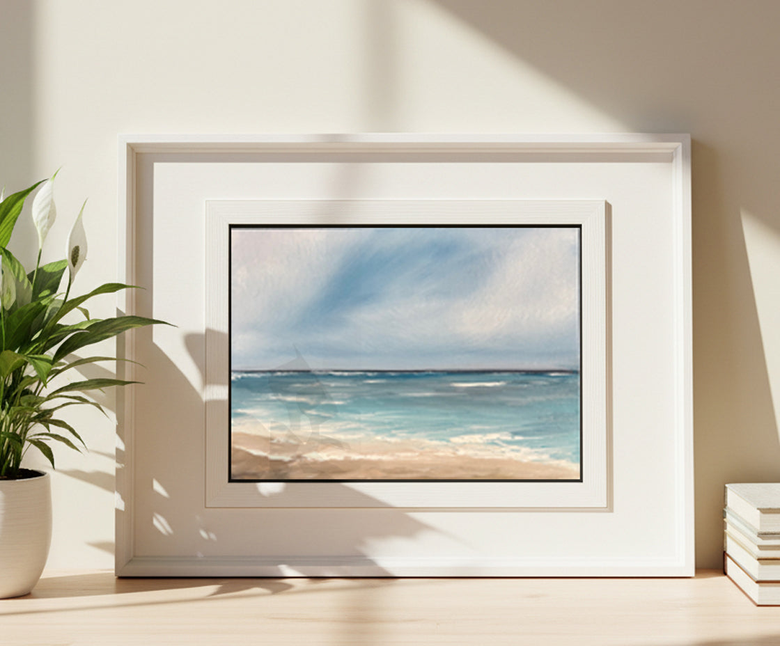 I Am Here -  Original Abstract Seascape Fine Art by Magda Malak