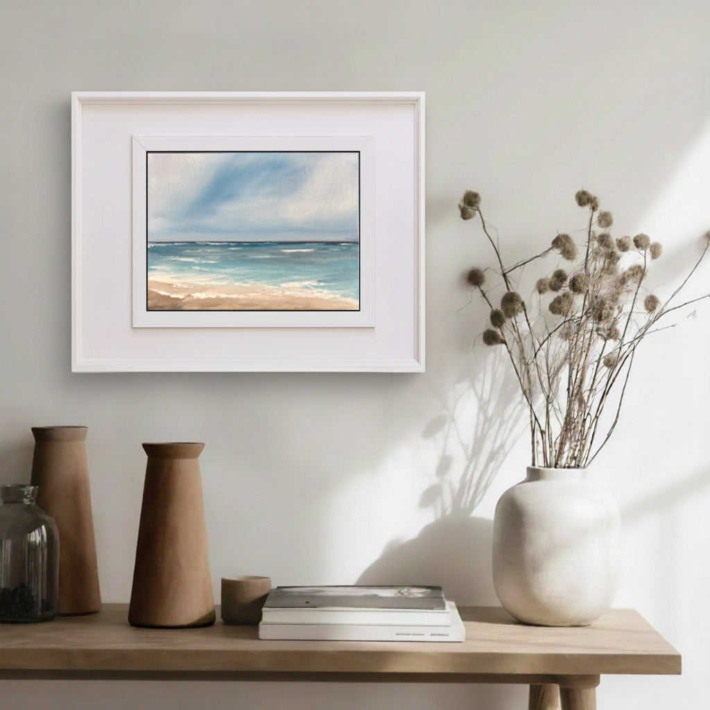 I Am Here -  Original Abstract Seascape Fine Art by Magda Malak