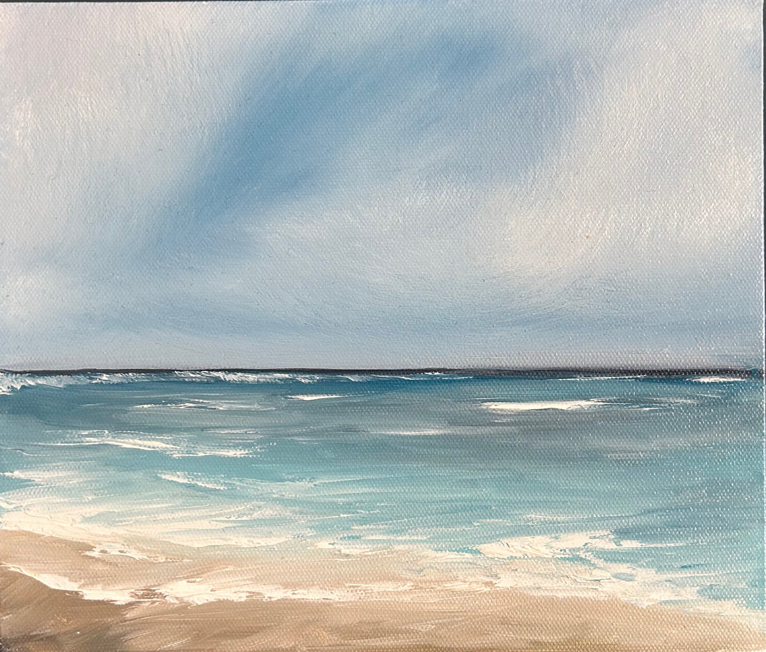 I Am Here -  Original Abstract Seascape Fine Art by Magda Malak