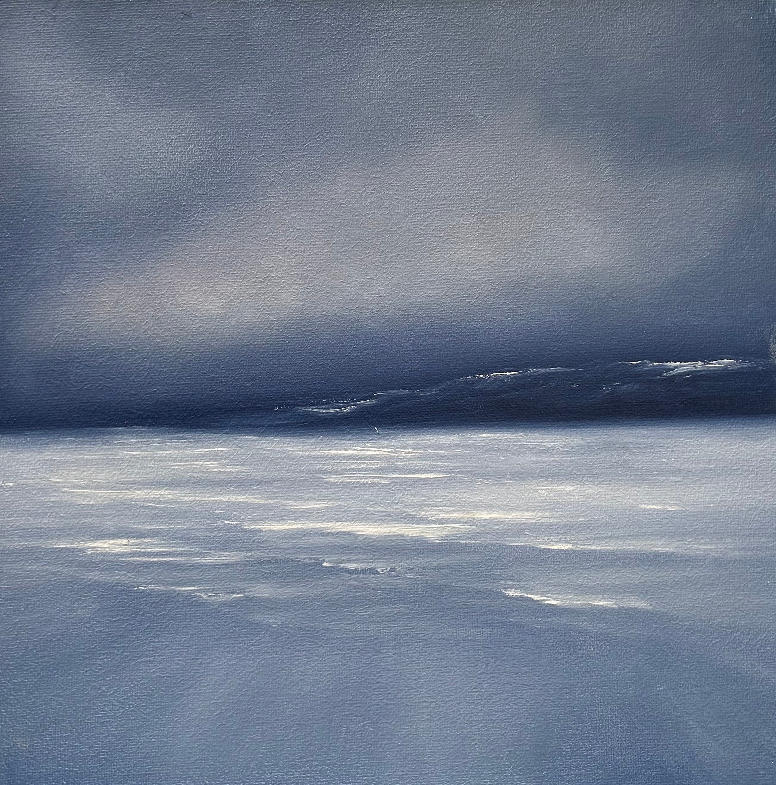 Indigo Cliffs- Original Painting by Magda Malak - Magda Malak Art