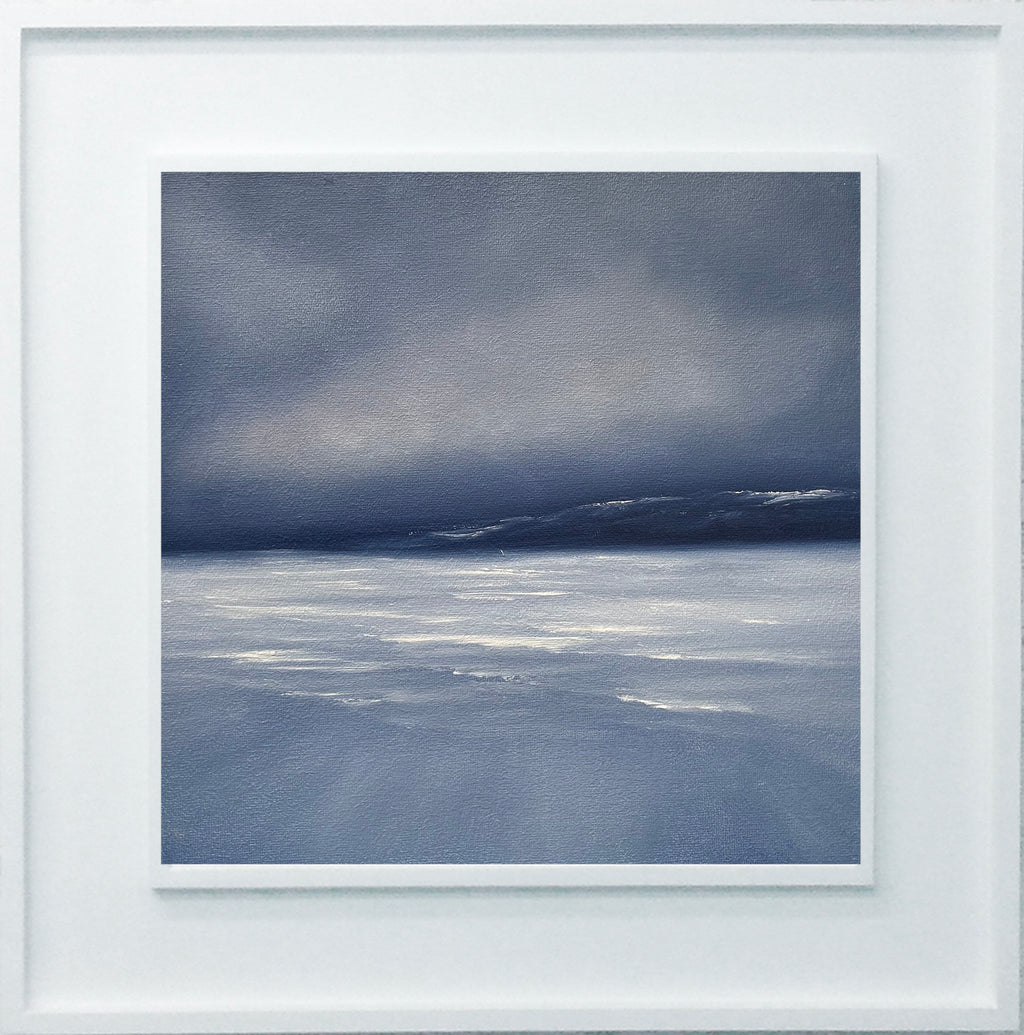 Indigo Cliffs- Original Painting by Magda Malak - Magda Malak Art
