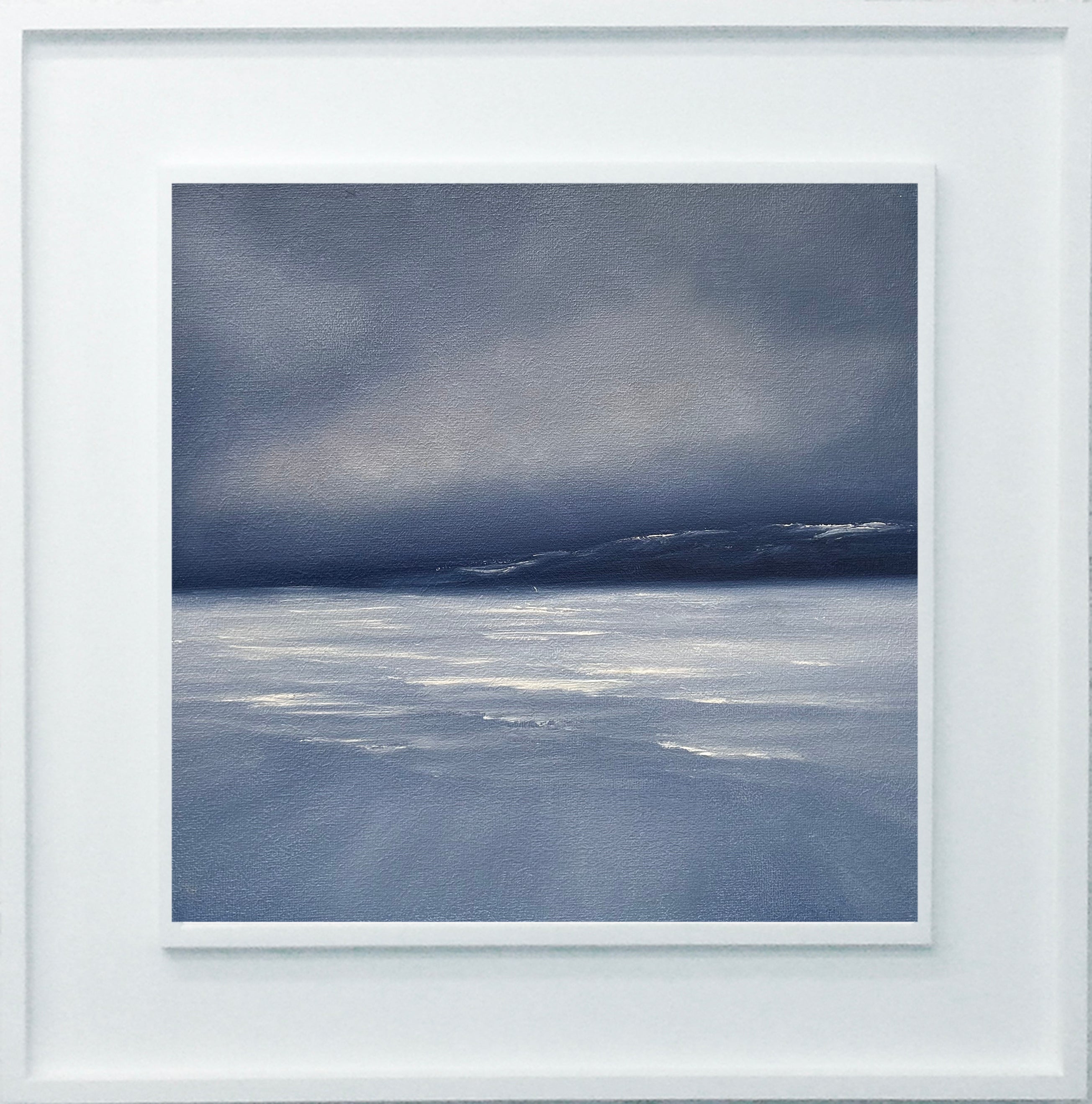 Indigo Cliffs- Original Painting by Magda Malak - Magda Malak Art