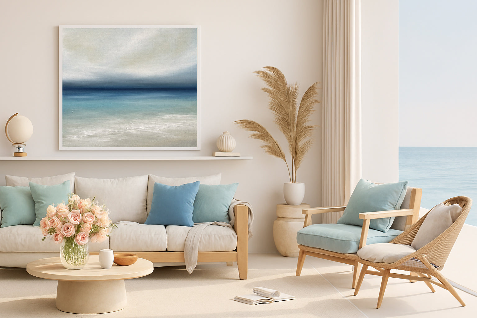 Life- Fine Art Abstract Seascape Canvas Print