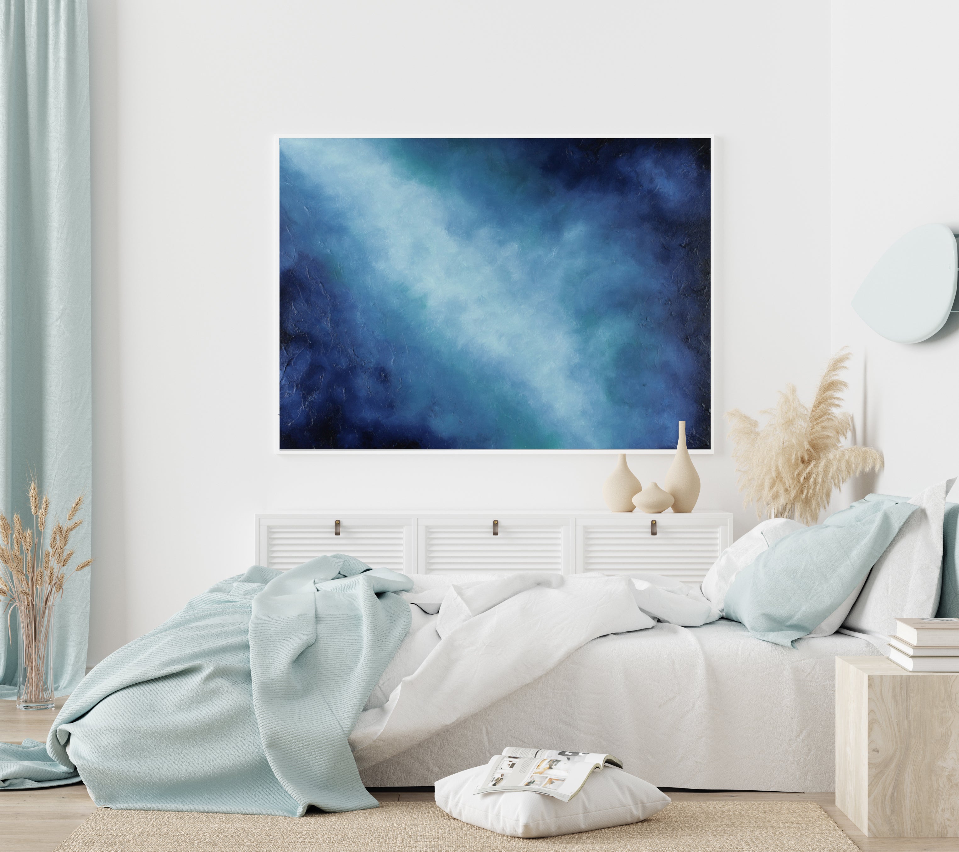 Light of Tranquility- Original Abstract Painting by Magda Malak - Magda Malak Art