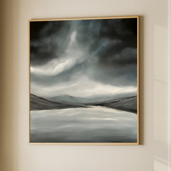 Lough Tay- Original Abstract Landscape Fine Art by Magda Malak