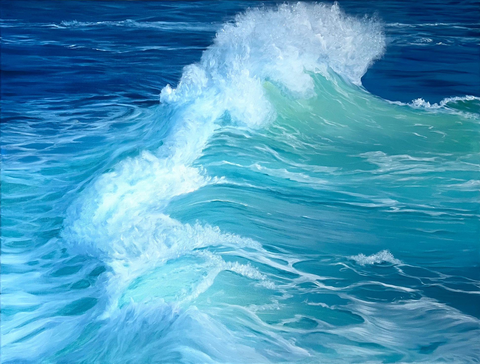 A Beautiful Reckoning, original oil seascape painting by Magda Malak