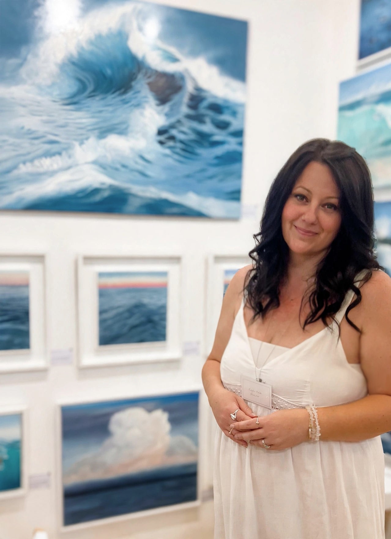Magda Malak exhibiting contemporary seascape paintings at Untitled Artists Fair, London