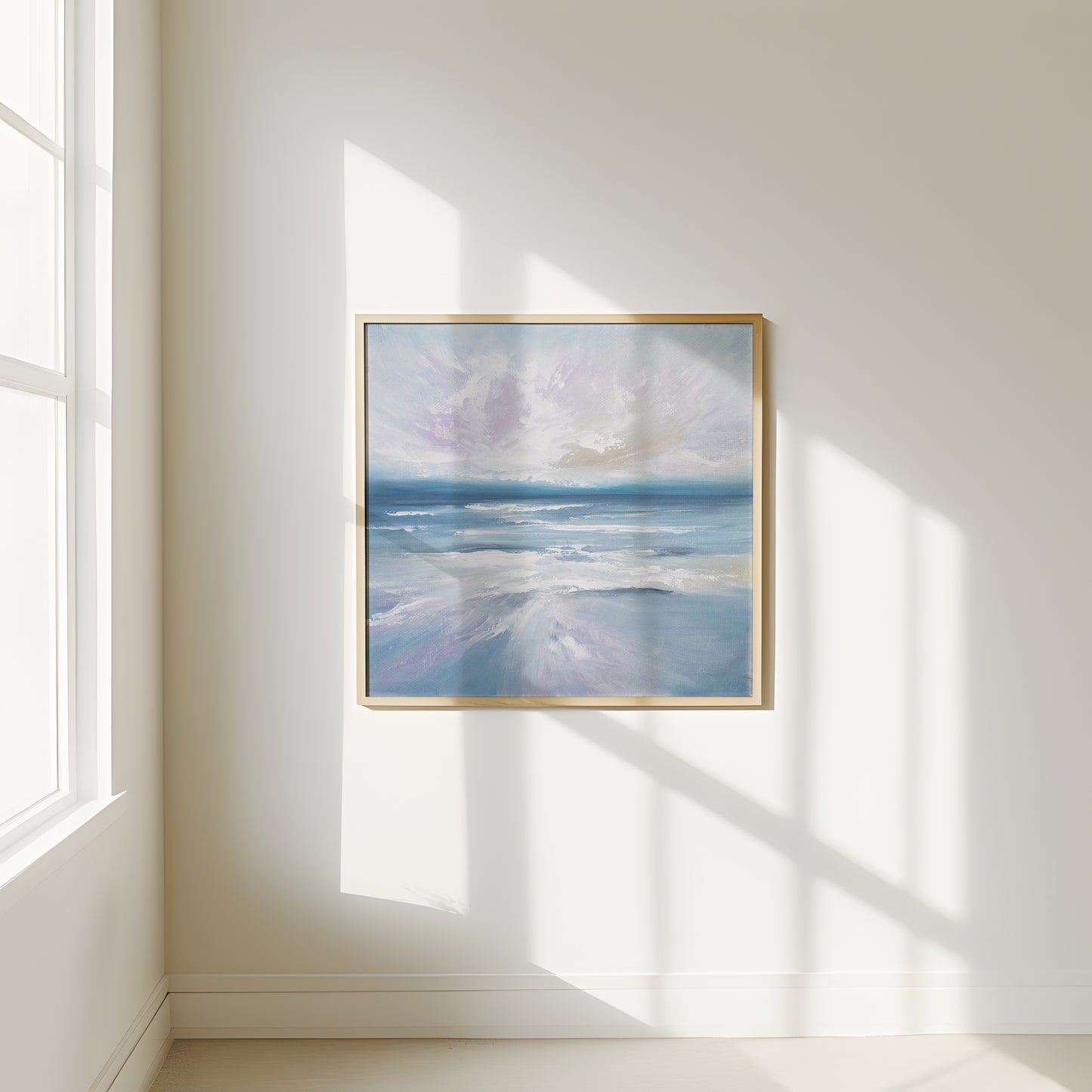 Reflection Original Oil Seascape Framed Canvas Wall Art