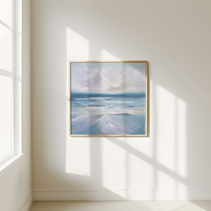 Reflection Original Oil Seascape Framed Canvas Wall Art