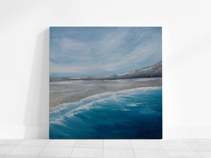 Dorset Skies Oil Seascape Framed Canvas Wall Art