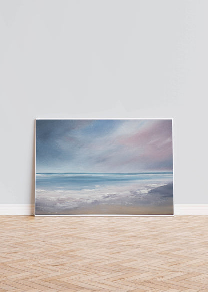 Hidden Depths Original Oil Seascape Framed Canvas Wall Art