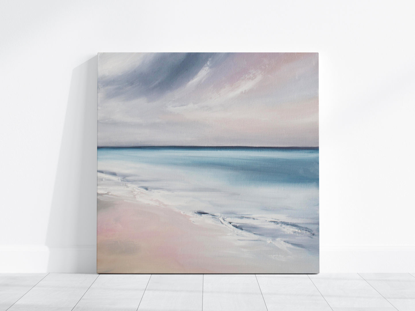 Equanimous Original Oil Seascape Framed Canvas Wall Art